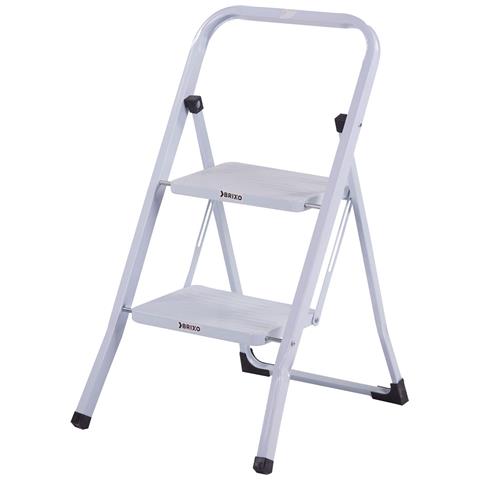 Sgabello In Acciaio Bianco 2 Gradini Quick Step Brixo - Foto 1