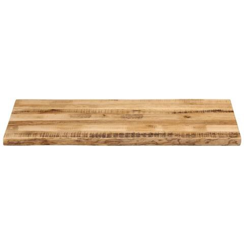 Piano Tavolo Bordi Vivi 120x60x3,8 Cm Legno Di Mango Grezzo - Foto 3