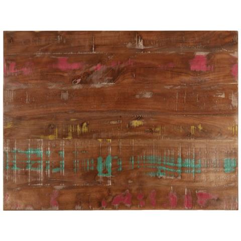 Piano Tavolo 80x70x2,5 Cm Rettangolare In Massello Di Recupero - Foto 1