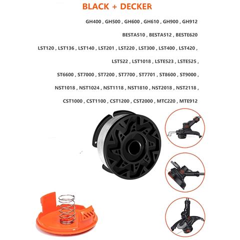 Set Di Bobine Di Ricambio Per Filo Da Taglio Per Black+decker Af-100 - Foto 6