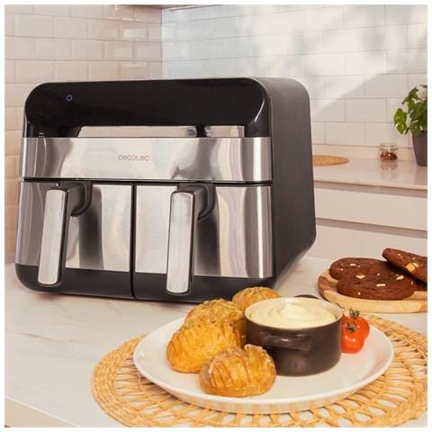 Friggitrice ad Aria Cecofry Advance9000 Capacità 9 Litri 2800 Watt Colore Nero / Inox - Foto 4