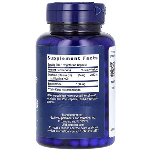 Benfotiamina 100 Mg Con Tiamina 120 Capsule Vegetariane - Foto 2