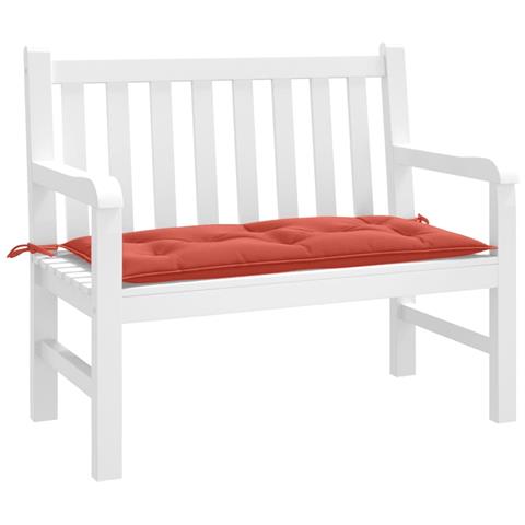 Cuscino Panca Giardino Rosso Mélange 100x50x7 Cm Tessuto - Foto 1