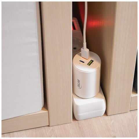 Alimentatore USB PD, caricatore GaN, 3 porte, doppio USB-C + USB-A, 65W - Foto 6