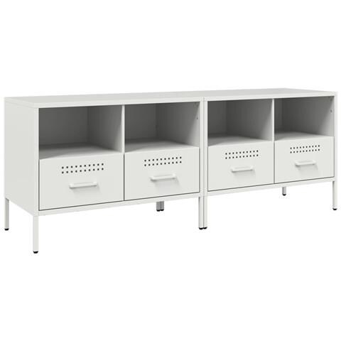 Mobili Tv 2pz Bianchi 68x39x50,5 Cm In Acciaio - Foto 2