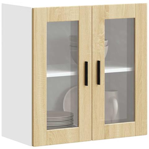 Pensile Da Cucina Con Porta In Vetro Porto Rovere Sonoma - Foto 1