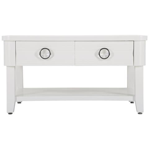 Tavolino Mf516 - Bianco - Legno - 90x60x47 Cm - Foto 2