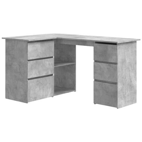 Lusso Casadino -  Scrivania Angolo Grigio Cemento 145x100x76 Cm Legno Multistrato - Foto 1