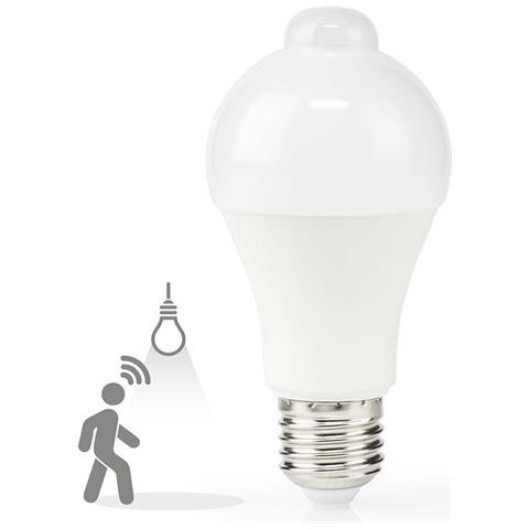 Lampadina Led E27 A60 8,5w 806lm 3000k Smerigliata Con Sensore Di Movimento, Bianco - Foto 4