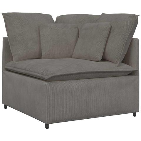 Modulo Angolare Divano Modulare con Cuscini Grigio Chiaro 100cm - Foto 1