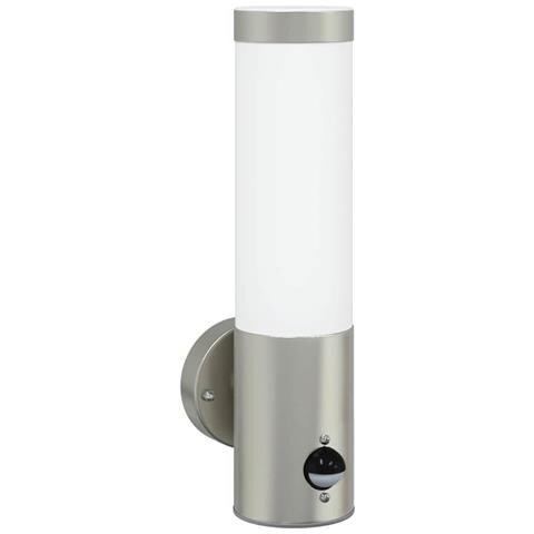 Applique da esterno  con sensore in acciaio inox argento IP44 - Foto 1