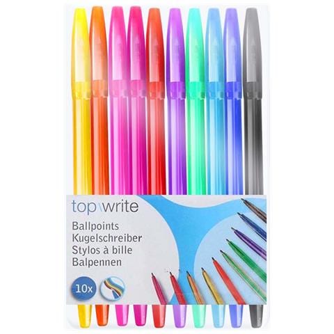 Set Di 10 Penne A Sfera Colori Assortiti, Multicolore - Foto 5