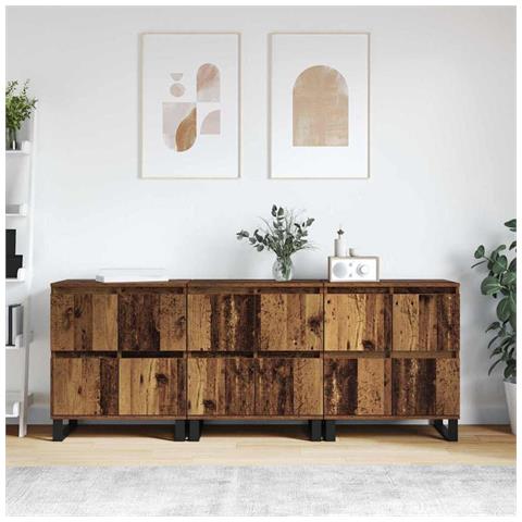 Sideboards 3 pcs Legno vecchio 180 x 35 x 70 cm - Foto 2
