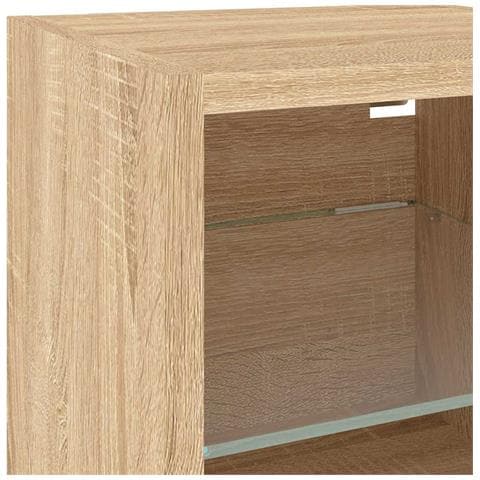 Mobili TV a Muro con LED 8pz Rovere Sonoma Legno Multistrato - Foto 9