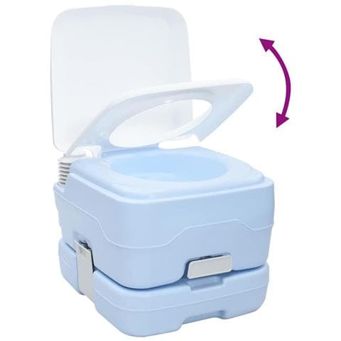 Toilette Portatile per Camping Azzurro 41.5 x 36.5 x 30 cm - Foto 9
