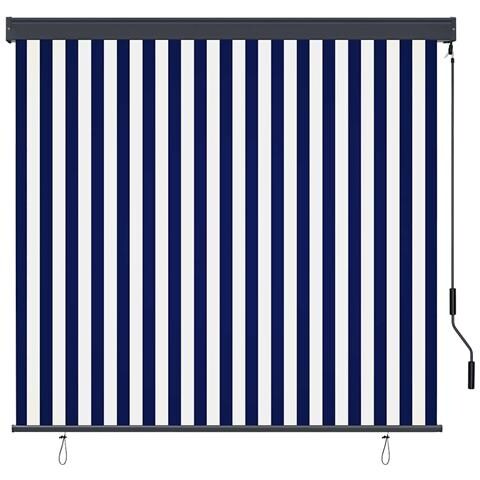 Tenda a Rullo Esterna Rigato Blu e bianco 180 x 250 cm Tessuto - Foto 2
