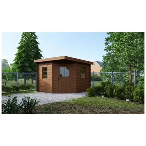 Casetta Da Giardino In Legno - 8m2 - 3x3m - Impregnata - 28mm - Colore: Marrone - Foto 1