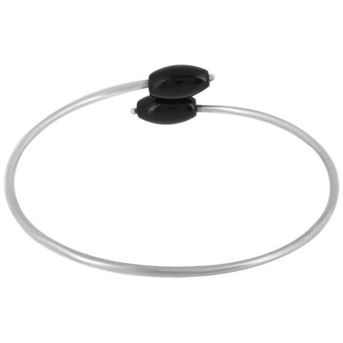 Bracciale In Argento Sterling, Cristallo Black Olive In Argento 925 - Foto 1