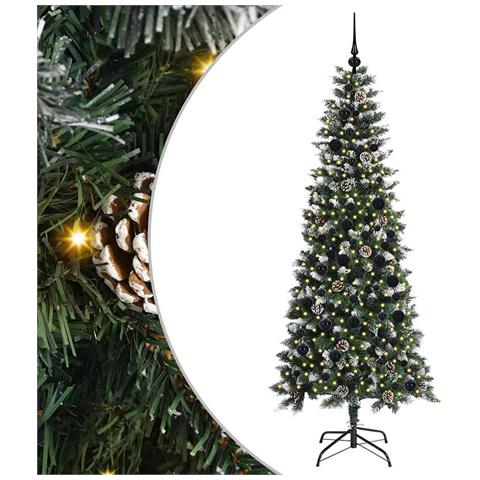 Albero di Natale artificiale con 300 LED Verde 210 cm - Foto 1