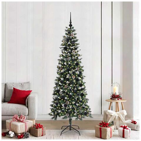 Albero di Natale artificiale con 300 LED Verde 210 cm - Foto 2