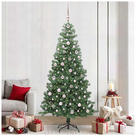 Albero di Natale con 300 LED con supporto Verde 240 cm PVC - Foto 2