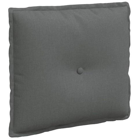 Cuscino per Schiena Grigio scuro 50 x 19 x 45 cm Tessuto - Foto 1
