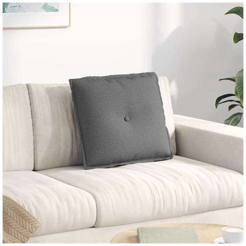 Cuscino per Schiena Grigio scuro 50 x 19 x 45 cm Tessuto - Foto 2