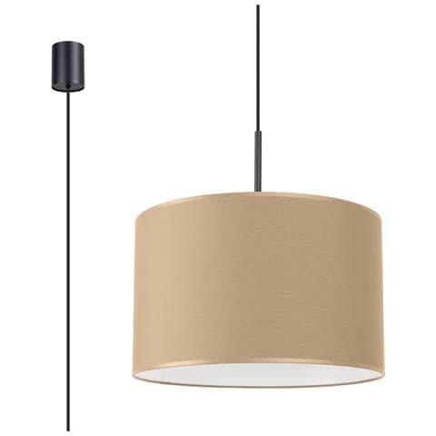 Lampada A Sospensione Nevia Beige Sl. 1849 - Minimalist Lampada A Sospensione Tortora /nero 137x40x40 Cm - Foto 1
