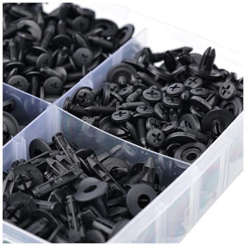 Set Di Rivetti Auto - 650 Pezzi In Scatola Di Plastica | Nylon Resistente, Varie Dimensioni | Per Carrozzeria E Interni Auto - Foto 2