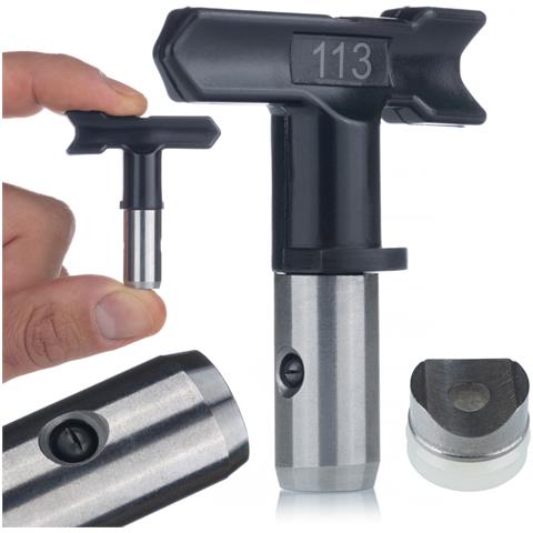 Ugello Di Spruzzatura Ultrablack 113 - Alta Resistenza, Acciaio Inossidabile | Compatibile Con Graco, Titan, Wagner | Verniciatura Professionale - Foto 1