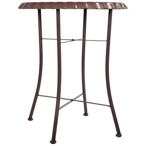 Tavolo Rotondo In Metallo Beige D60x71h - Foto 2