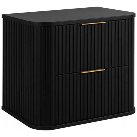 | Mobili bagno 60 cm | Nero opaco - legno | L /H /P 60/52/41 cm | ELEGANCE | Mobiletto, mobili bagno, basi, lavabo - Foto 1