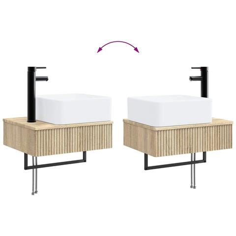 Lavabo da Parete Rovere Sonoma 53 x 35 x 39 cm - Foto 2