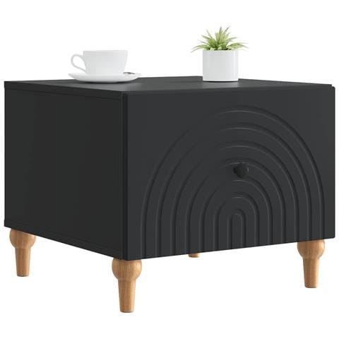 Tavolino da salotto Nero 49 x 50 x 40 cm Legno ingegnerizzato - Foto 2