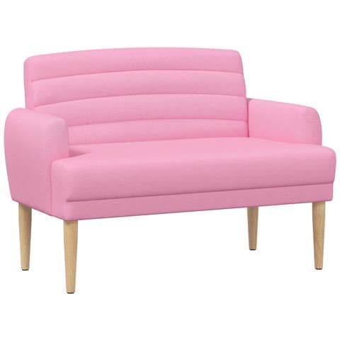 Loveseat con bottoni imbottiti Rosa 116 x 67 x 80 cm Tessuto - Foto 1