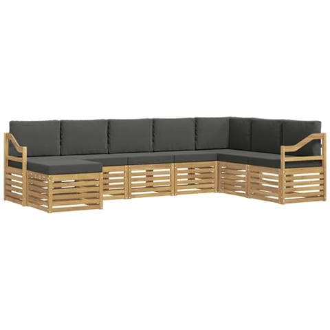 Set di divani da esterno 8 pcs Bianco e Antracite - Foto 1