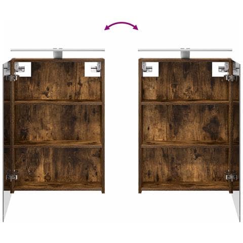 Set di mobili per il bagno 4 pcs Rovere Fumo - Foto 9