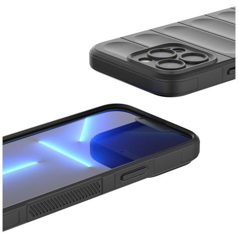 Custodia Flessibile Rinforzata Per Iphone 13 Pro Max Blu Scuro - Foto 7