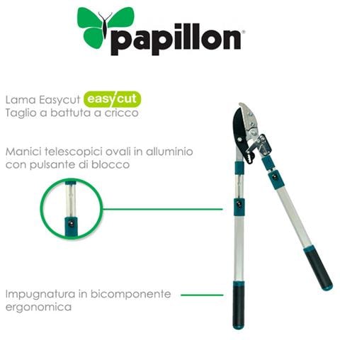 Tagliarami telescopico taglio battuta a cricco con manici alluminio - Foto 2