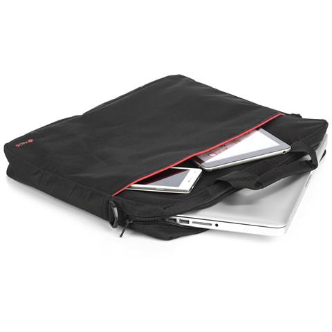BORSA NOTEBOOK ENTERPRISE IN NYLON 15.6" COLOR NERO & ROSSO - Foto 5