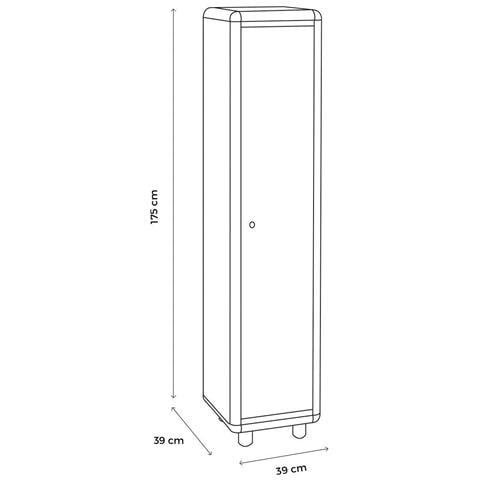 Mobile coprilavatrice a serrandina bianco in resina plastica da esterno 67x59.5x90.5 - V70.03.004 - Foto 8