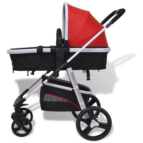 Passeggino 3 in 1 in Alluminio Colore Rosso E Nero - Foto 10