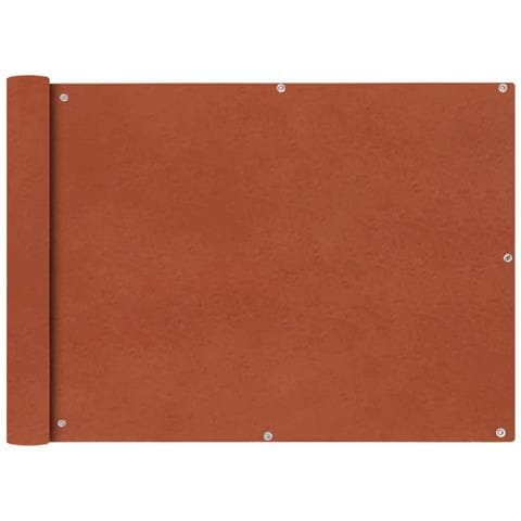 Paravento Da Balcone In Tessuto Oxford 75x600 Cm Terracotta - Foto 1