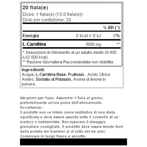 L-carnitina 3000 20 Fiale - - Carnitines - Limone - Foto 2