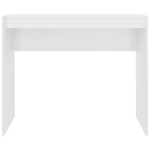 Scrivania Bianco Lucido 90x40x72 cm in Legno Multistrato - Foto 5