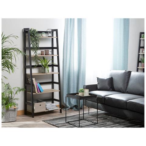 Scaffalatura Libreria A 5 Ripiano Nero E Marrone Chiaro Croydon - Foto 16