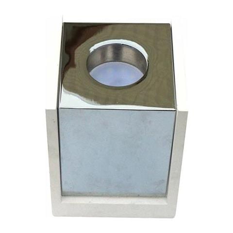 V-tac Vt-860 Portafaretto Soffitto Quadrato In Gesso Bianco Con Bordo Metallo Cromato Per 1xgu10-gu5.3 - Sku 3116 - Foto 1