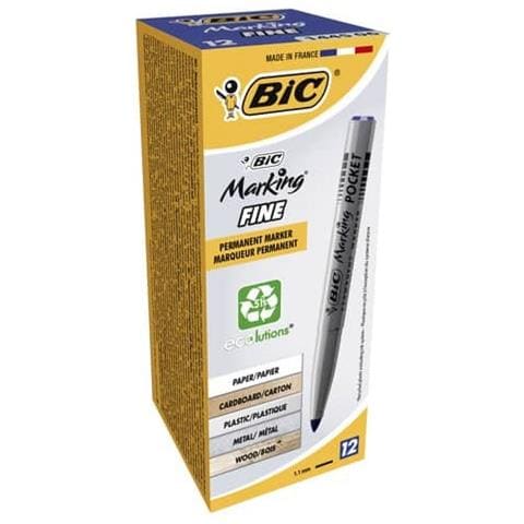 Marcatore Permanente Marking Pocket 1445 Punta Conica 1 Mm Blu 8209012 (conf. 12)  - Foto 1