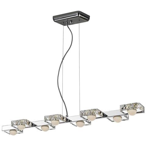 Sospensione A Soffitto Con Barra In Cristallo A Led Integrata A 8 Luci - Foto 6