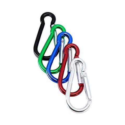 5 X Moschettone A Gancio Per Camping - Sport Portachiavi Mini Spring 5 Centimetri - D Anello Clip Per Viaggio Di Campeggio Backpack Bag Escursionismo - Leggero Piccolo Moschettone - Clip Della Catena Chiave - Foto 2